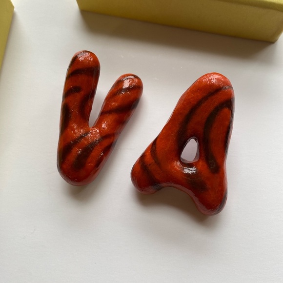 AVAVAV Red & Black Earrings - Picture 2 of 3